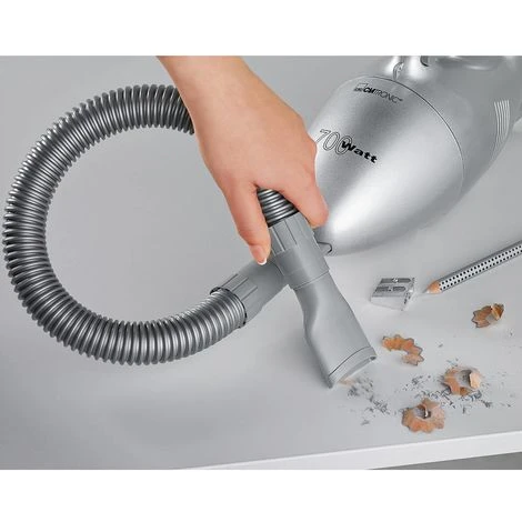 Clatronic HS 2631 Aspirador De Mano Potente, Con Cable 6 Metros, Ligero, Compacto, Filtro Permanente, Accesorios 700W Plata 4 Clatronic HS 2631 Aspirador De Mano Potente, Con Cable 6 Metros, Ligero, Compacto, Filtro Permanente, Accesorios 700W Plata - Imagen 4