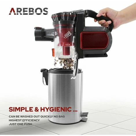 AREBOS Aspiradora Mano Batería De Aspiradora 2 En 1 Sin Bolsa Inalámbrica 5 AREBOS Aspiradora Mano Batería De Aspiradora 2 En 1 Sin Bolsa Inalámbrica - Imagen 5