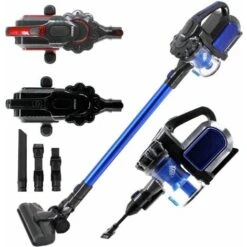 AREBOS Aspiradora De Mano Batería De Aspiradora 2 En 1 Sin Bolsa Inalámbrica