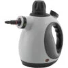 HOMCOM Limpiador A Vapor De Mano 1050W Vaporeta De Limpieza 3,2 Bares De Presión Con Tanque De 350 Ml Y 9 Accesorios Multiuso Para Asientos Coche 30x15x21 Cm
