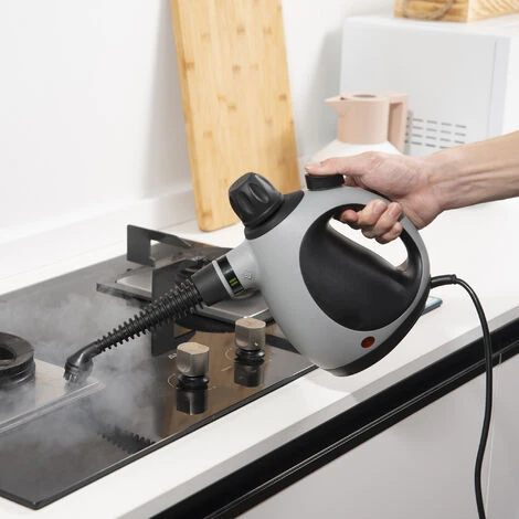 HOMCOM Limpiador A Vapor De Mano 1050W Vaporeta De Limpieza 3,2 Bares De Presión Con Tanque De 350 Ml Y 9 Accesorios Multiuso Para Asientos Coche 30x15x21 Cm 3 HOMCOM Limpiador A Vapor De Mano 1050W Vaporeta De Limpieza 3,2 Bares De Presión Con Tanque De 350 Ml Y 9 Accesorios Multiuso Para Asientos Coche 30x15x21 Cm - Imagen 3