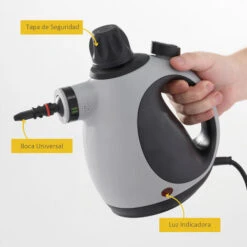 HOMCOM Limpiador A Vapor De Mano 1050W Vaporeta De Limpieza 3,2 Bares De Presión Con Tanque De 350 Ml Y 9 Accesorios Multiuso Para Asientos Coche 30x15x21 Cm 9 HOMCOM Limpiador A Vapor De Mano 1050W Vaporeta De Limpieza 3,2 Bares De Presión Con Tanque De 350 Ml Y 9 Accesorios Multiuso Para Asientos Coche 30x15x21 Cm -Hogar Limpieza Tienda 45498540 5