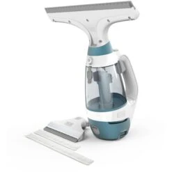 Black & Decker WW100K-QW Limpia Cristales Con Aspirador 2 En 1. Incluye Dos Cabezales De 280mm Y 170mm. Potencia 3.6V. Batería De Litio. Autonomía De 20 Min