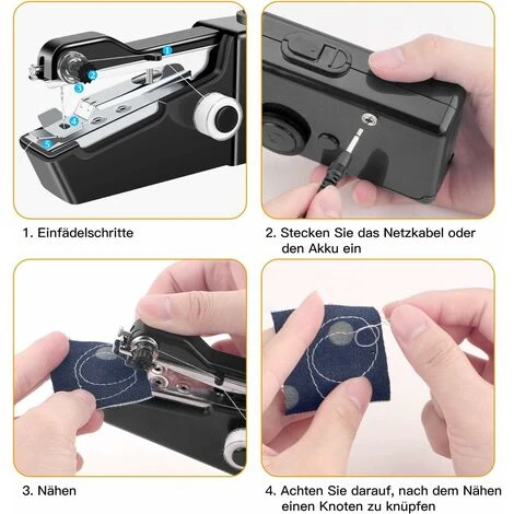 Máquina De Coser, Máquina De Coser Eléctrica De Mano, Mini Máquina De Coser Portátil Utilizada Para Telas De Ropa, Cortinas Y Bufandas, Máquinas De Renovación Y Viaje 2 Máquina De Coser, Máquina De Coser Eléctrica De Mano, Mini Máquina De Coser Portátil Utilizada Para Telas De Ropa, Cortinas Y Bufandas, Máquinas De Renovación Y Viaje - Imagen 2