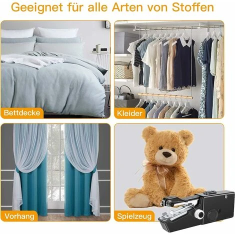 Máquina De Coser, Máquina De Coser Eléctrica De Mano, Mini Máquina De Coser Portátil Utilizada Para Telas De Ropa, Cortinas Y Bufandas, Máquinas De Renovación Y Viaje 4 Máquina De Coser, Máquina De Coser Eléctrica De Mano, Mini Máquina De Coser Portátil Utilizada Para Telas De Ropa, Cortinas Y Bufandas, Máquinas De Renovación Y Viaje - Imagen 4