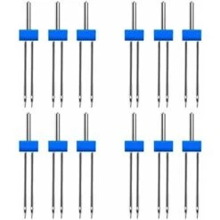 Agujas Dobles Para Máquina De Coser, 18 Uds., Con Caja De Plástico, Enhebrador De Agujas Para El Hogar, 3 Tamaños Diferentes, Reutilizables, 2,0/90, 3,0/90, 4,0/90