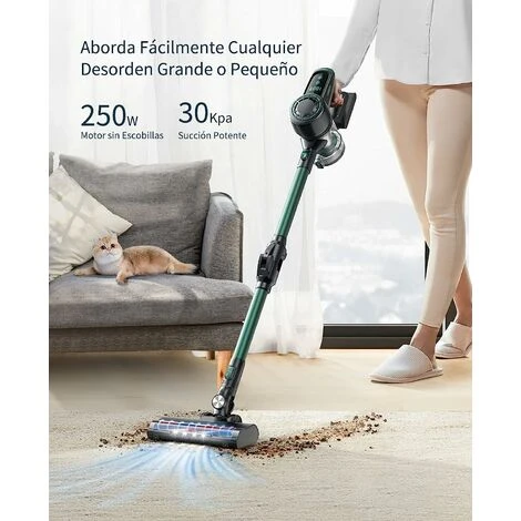 Laresar Aspiradora Sin Cable 30 KPa, Aspirador Escoba Potente, Pantalla Digital, Batería Hast 35 Minutos, Taza Polvo De 1,5 Litros, Tubo Plegable, Cepillo Rodillo 2 En 1 Para Pisos Y Alfombra(Elite 2) 2 Laresar Aspiradora Sin Cable 30 KPa, Aspirador Escoba Potente, Pantalla Digital, Batería Hast 35 Minutos, Taza Polvo De 1,5 Litros, Tubo Plegable, Cepillo Rodillo 2 En 1 Para Pisos Y Alfombra(Elite 2) - Imagen 2