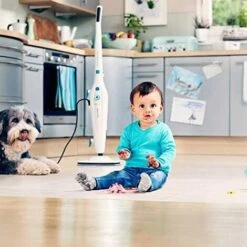 Leifheit Mopa A Vapor CleanTenso Contra Bacterias Y Gérmenes, Limpiador De Vapor De Calentamiento Rápido, Limpiasuelos Con Regulación Gradual -Hogar Limpieza Tienda 64728380 3