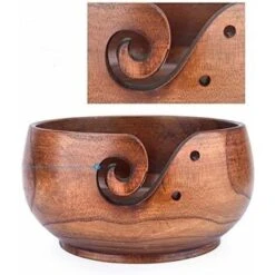 Cuenco De Hilo De Madera Para Ganchillo, Accesorios útiles Para Tejer A Ganchillo, Regalo De La Abuela De Mamá