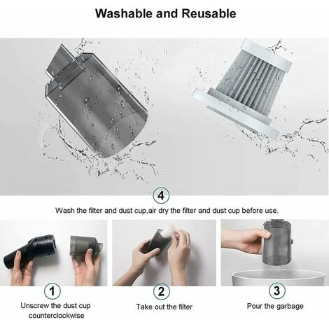 Aspiradora De Coche, Aspiradora De Mesa Inalámbrica (400 G, Mini Aspiradora De Mano, 4500 Pa Pequeña Aspiradora Portátil Y Potente, Para Limpieza De Coche/teclado/ordenador/mascotas 4 Aspiradora De Coche, Aspiradora De Mesa Inalámbrica (400 G, Mini Aspiradora De Mano, 4500 Pa Pequeña Aspiradora Portátil Y Potente, Para Limpieza De Coche/teclado/ordenador/mascotas - Imagen 4