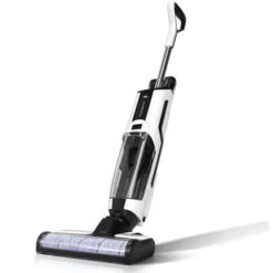 Aigostar Aspirador En Seco Y Húmedo Inalámbrico En Uno Para Suelos Duros Y Alfombras, Batería Extraíble, Autolimpieza, Pantalla LED Y Emisión De Voz