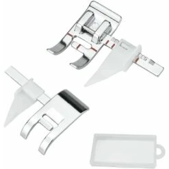 GDRHVFD Piezas Prensatelas Ajustable Guía De Costura Prensatelas Máquina De Coser Prensatelas Con Caja De Plástico Guía Ajustable Prensatelas Para Singer Brother Janome Kenmore