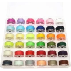 Carrete De Bobinas De Colores Vacíos, Hilo De Coser Con Estuche De Almacenamiento, Caja De Bobina, Organizador De Hilos De Coser Para El Hogar, Manualidades, 36 Unidades/juego