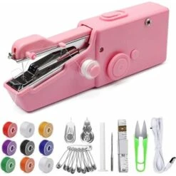 Mini Máquina De Coser De Mano, Máquina De Coser De Reparación Inalámbrica De Mano Para Ropa De Tela De Uso Doméstico