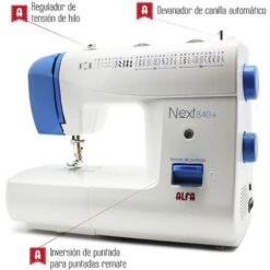Máquina De Coser ALFA NEXT840+ 34 Diseños Prensatelas 2 Alturas