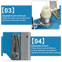 Máquina De Coser Multifuncional Eléctrica Portátil De 1000 W, Mini Máquina De Cierre De Bolsas, Máquina De Cierre De Bolsas -Hogar Limpieza Tienda 92739968 5